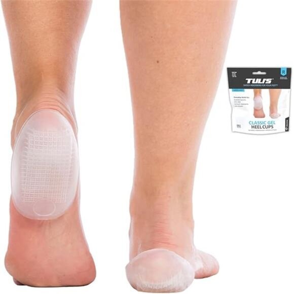 Classic Gel Heel Cups, Cushion Insert for Shock Absorption and Plantar - Picture 14 of 14